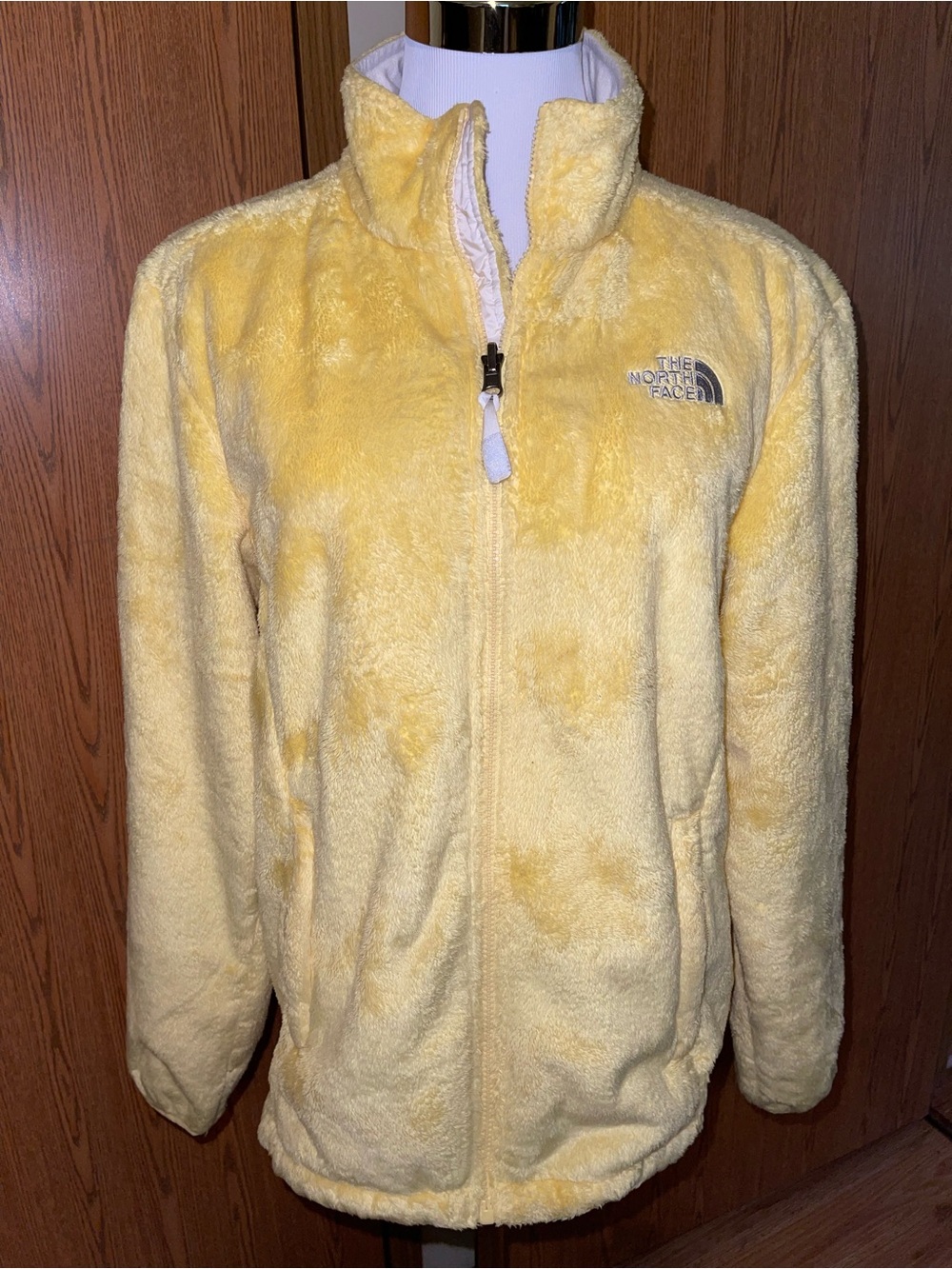 The North Face Women's Pale Yellow Teddy Fleece Jacket